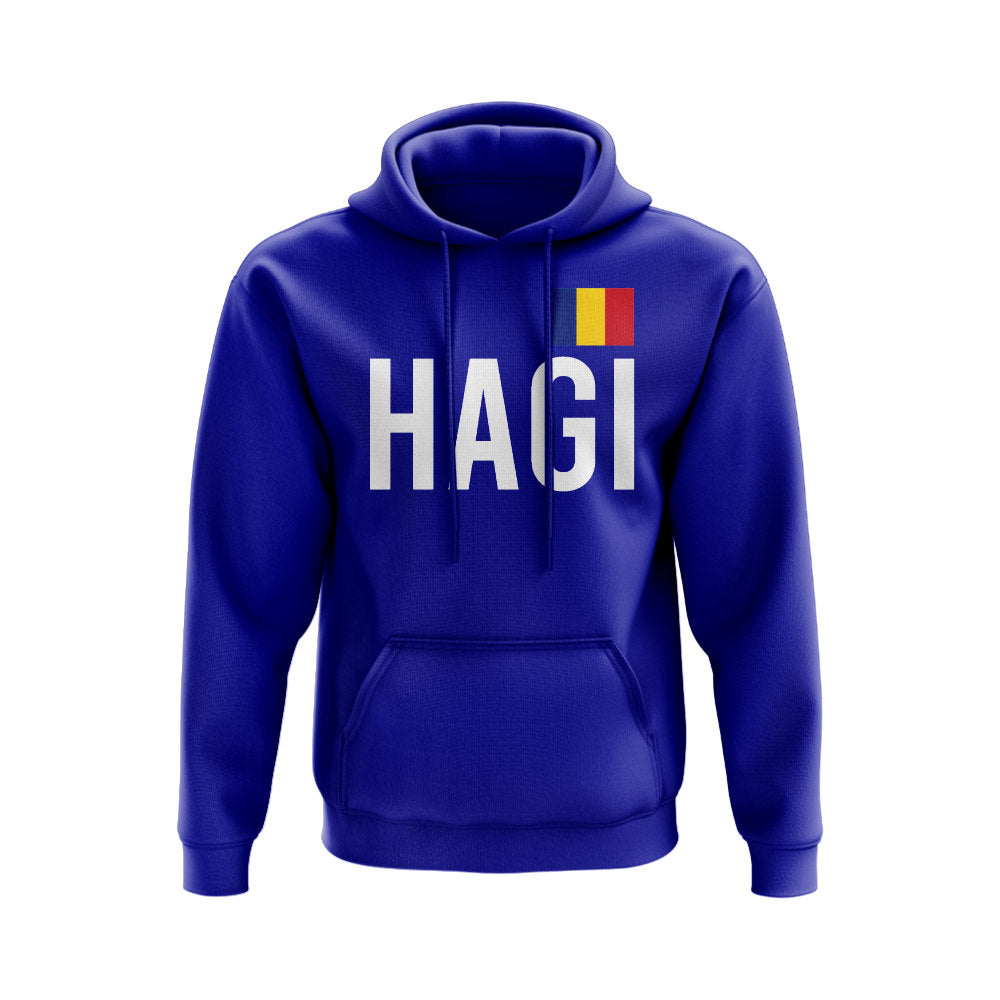 Gheorge Hagi Romania Name Hoody (Royal)  UKSoccershop   