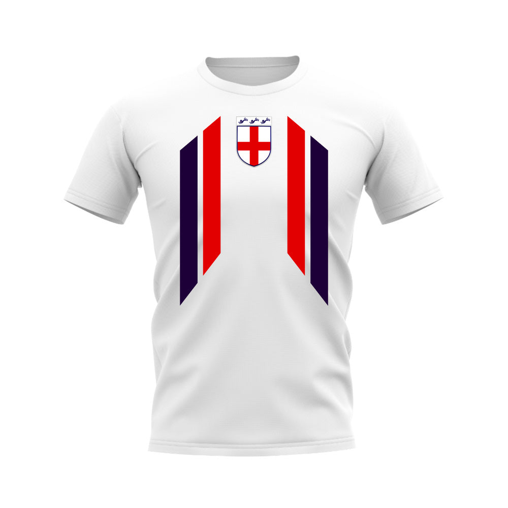 England 1998 Retro Pattern T-shirt (White)  UKSoccershop   