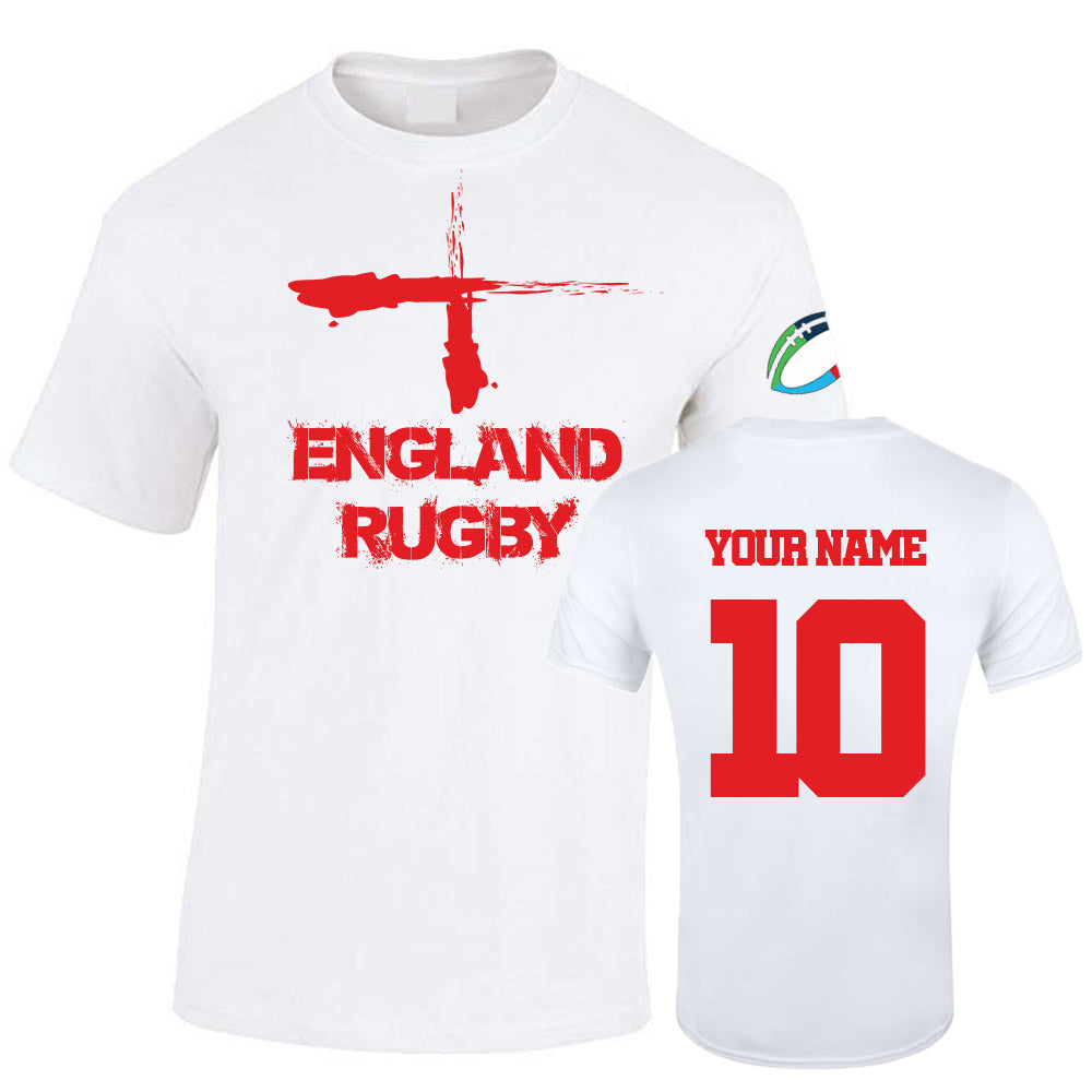 England Country Rugby T-Shirt (Your Name) Product - T-Shirt UKSoccershop   