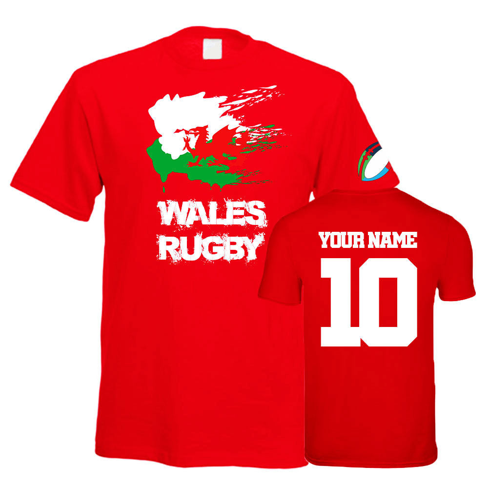 Wales Country Rugby T-Shirt (Your Name) Product - T-Shirt UKSoccershop   