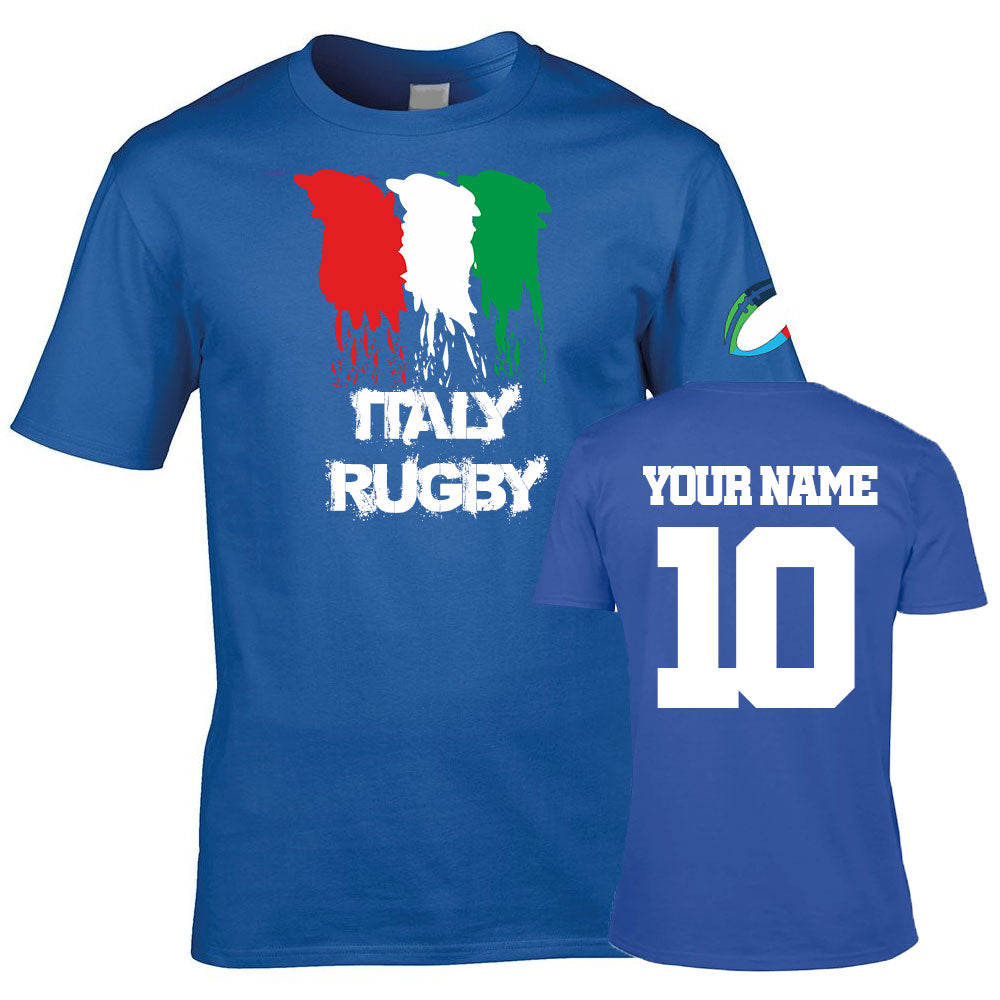 Italy Country Rugby T-Shirt (Your Name) Product - T-Shirt UKSoccershop   