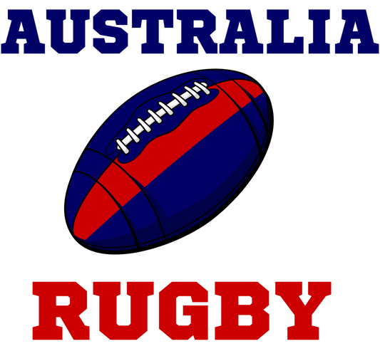 Australia Rugby Ball T-Shirt (Yellow) - Ladies