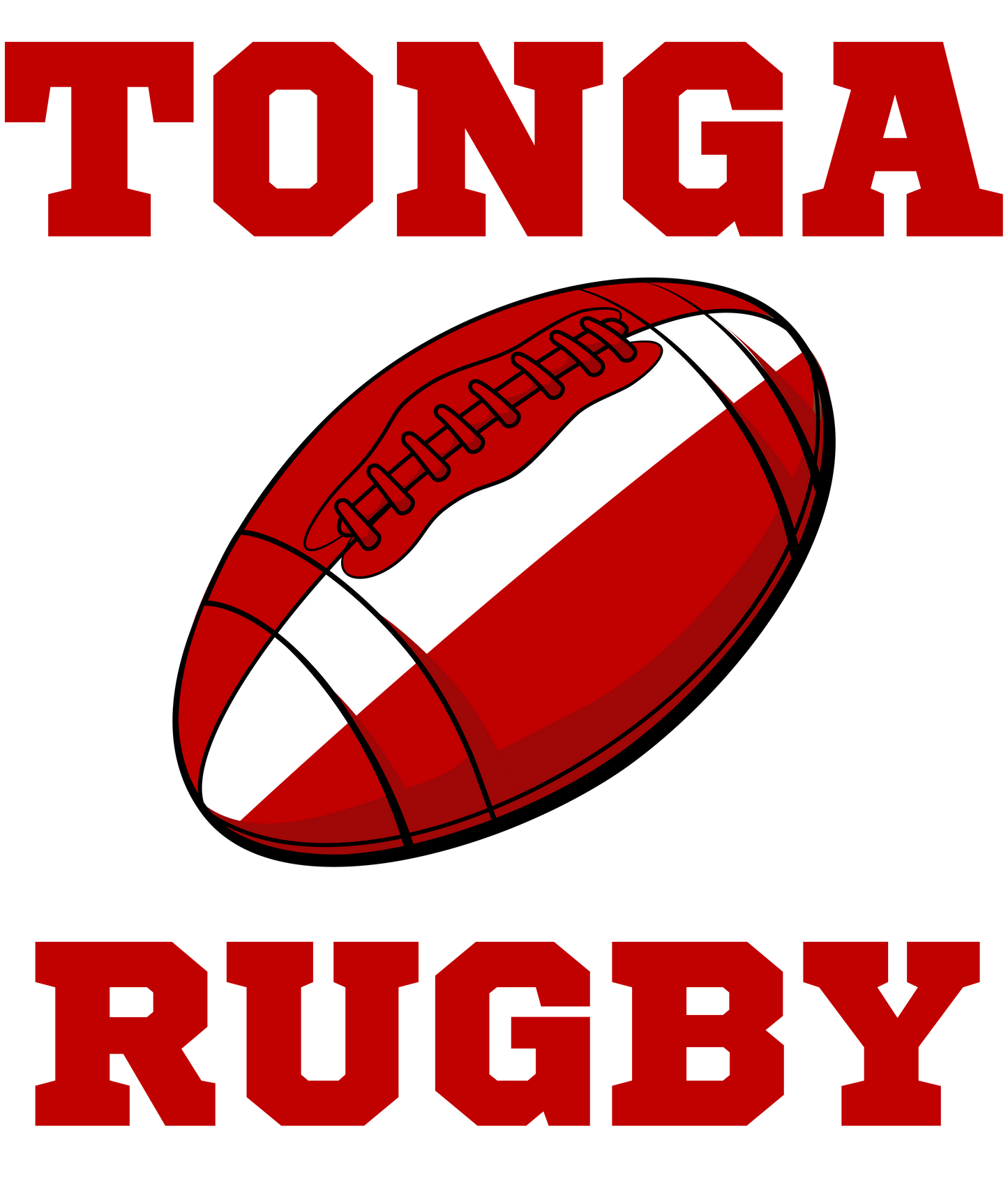Tonga Rugby Ball Tank Top (Red)