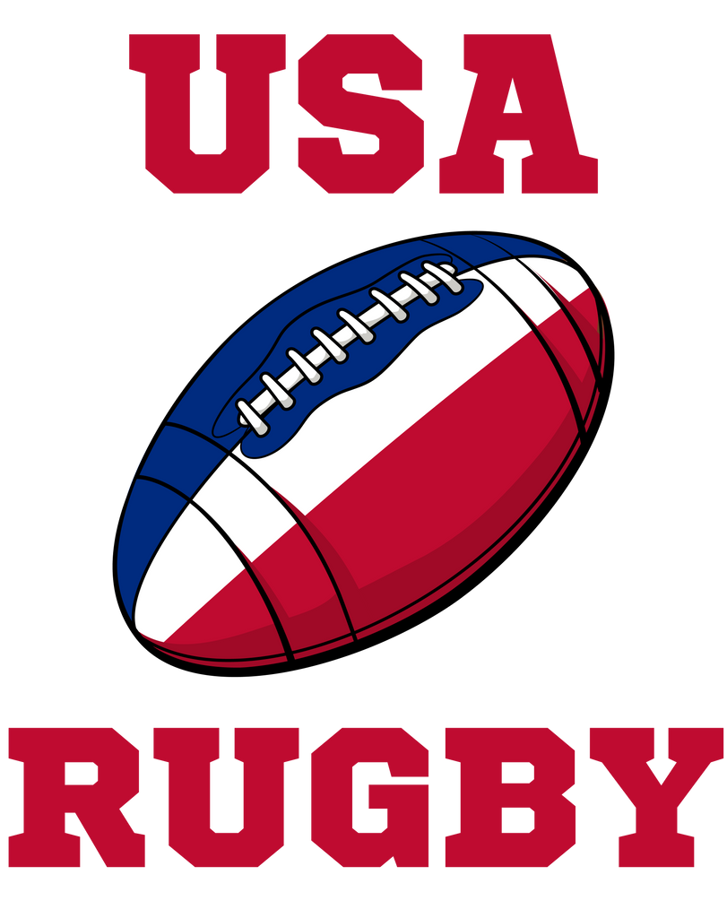 USA Rugby Ball T-Shirt (Blue)