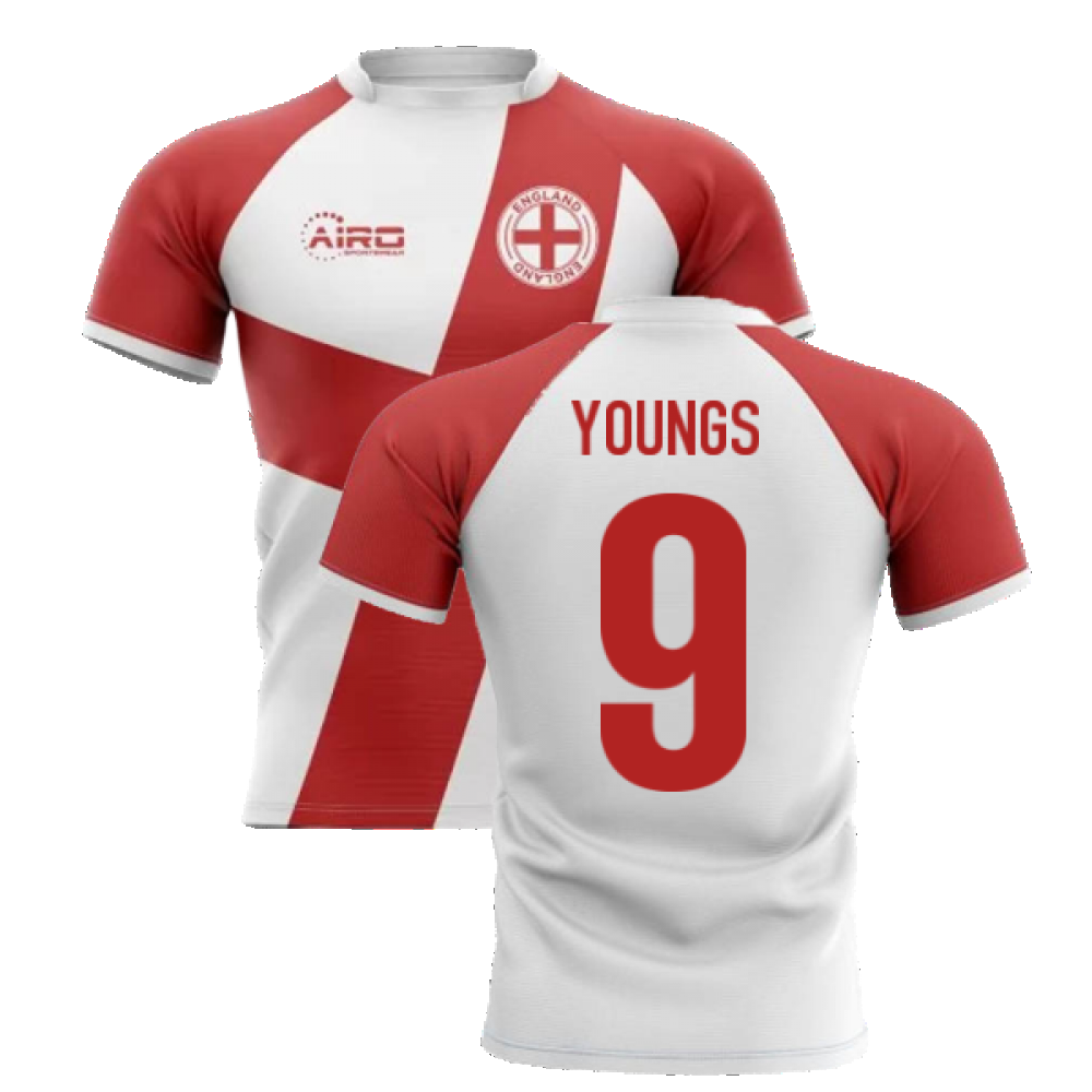 2023-2024 England Flag Concept Rugby Shirt (Youngs 9) Product - Hero Shirts Airo Sportswear   
