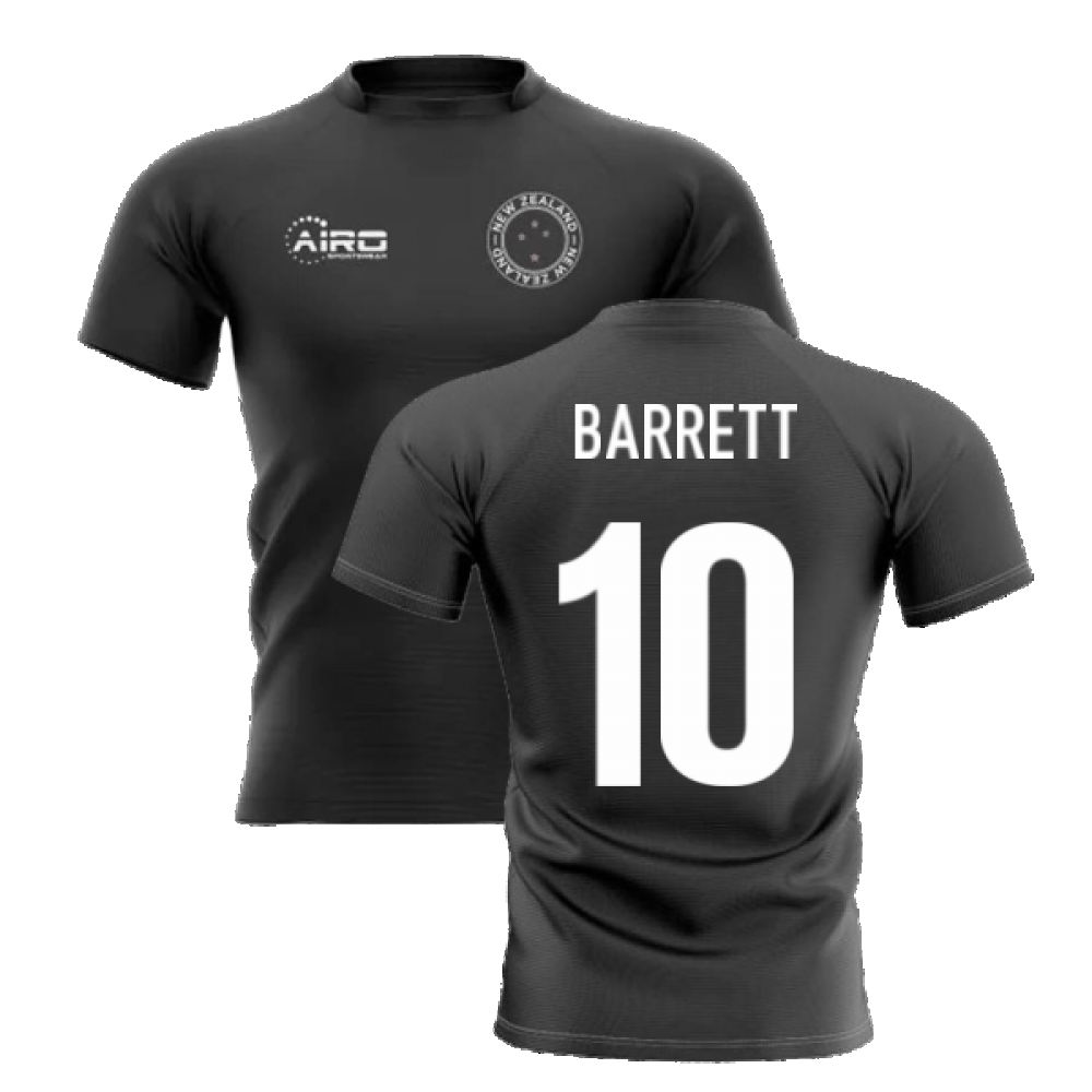 2023-2024 New Zealand Home Concept Rugby Shirt (Barrett 10) Product - Hero Shirts Airo Sportswear   