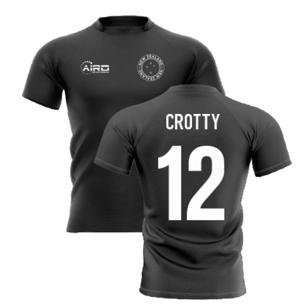 2023-2024 New Zealand Home Concept Rugby Shirt (Crotty 12) Product - Hero Shirts Airo Sportswear   