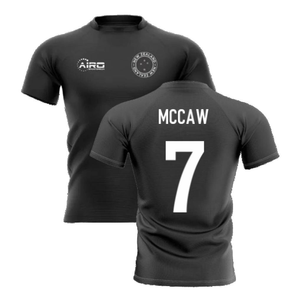2023-2024 New Zealand Home Concept Rugby Shirt (McCaw 7) Product - Hero Shirts Airo Sportswear   