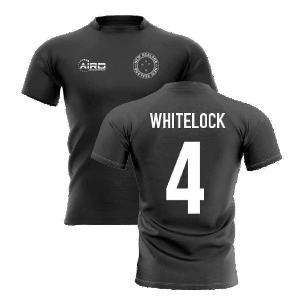 2023-2024 New Zealand Home Concept Rugby Shirt (Whitelock 4) Product - Hero Shirts Airo Sportswear   