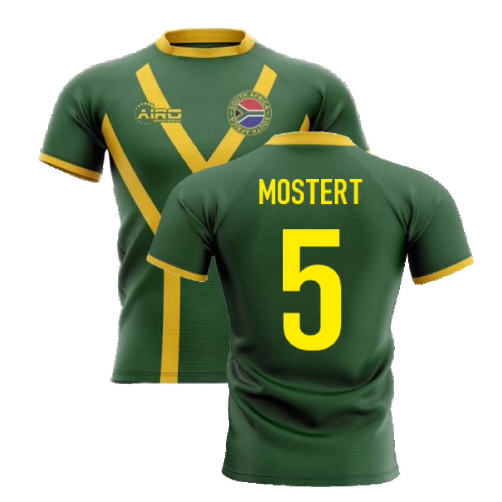 2023-2024 South Africa Springboks Flag Concept Rugby Shirt (Mostert 5) Product - Hero Shirts Airo Sportswear   