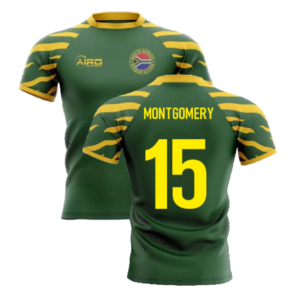 2023-2024 South Africa Springboks Home Concept Rugby Shirt (Montgomery 15) Product - Hero Shirts Airo Sportswear   