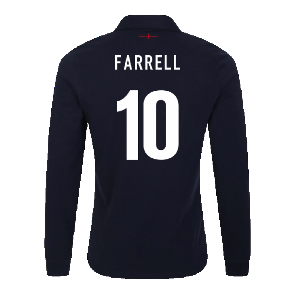 2023-2024 England Rugby Alternate LS Classic Jersey (Kids) (Farrell 10) Product - Hero Shirts Umbro   