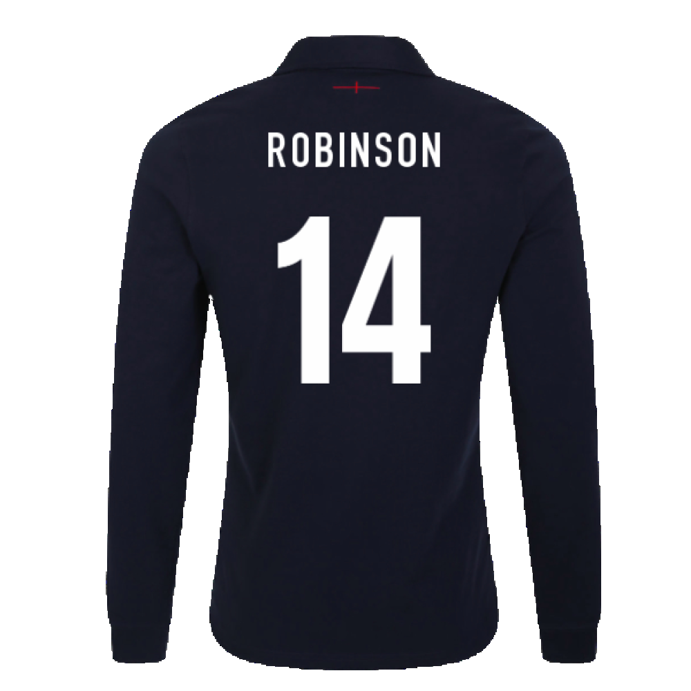 2023-2024 England Rugby Alternate LS Classic Jersey (Kids) (Robinson 14) Product - Hero Shirts Umbro   