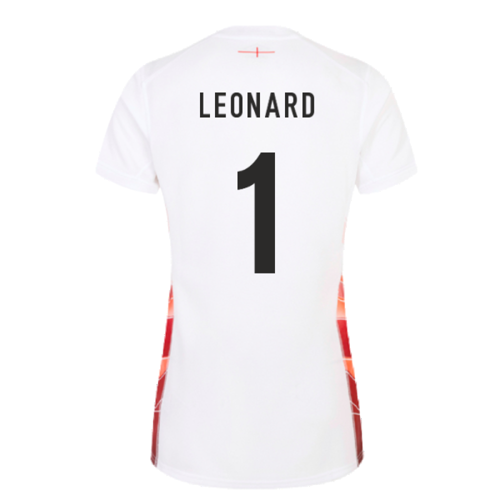 Red Roses Rugby Tops 2023-2024 England Rugby Red Roses Rugby Jersey (Ladies) (Leonard 1)