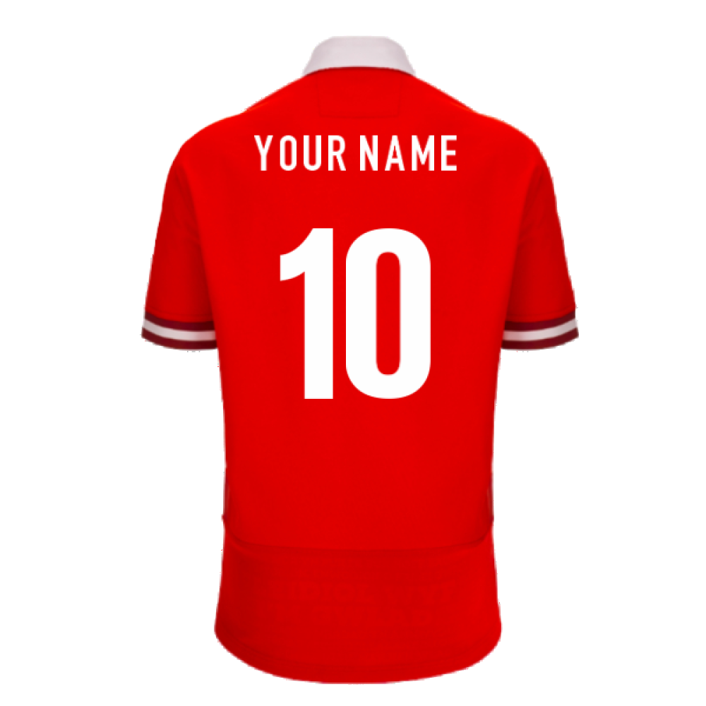 2023-2024 Wales Rugby Home Cotton Shirt (Your Name) Product - Hero Shirts Macron   