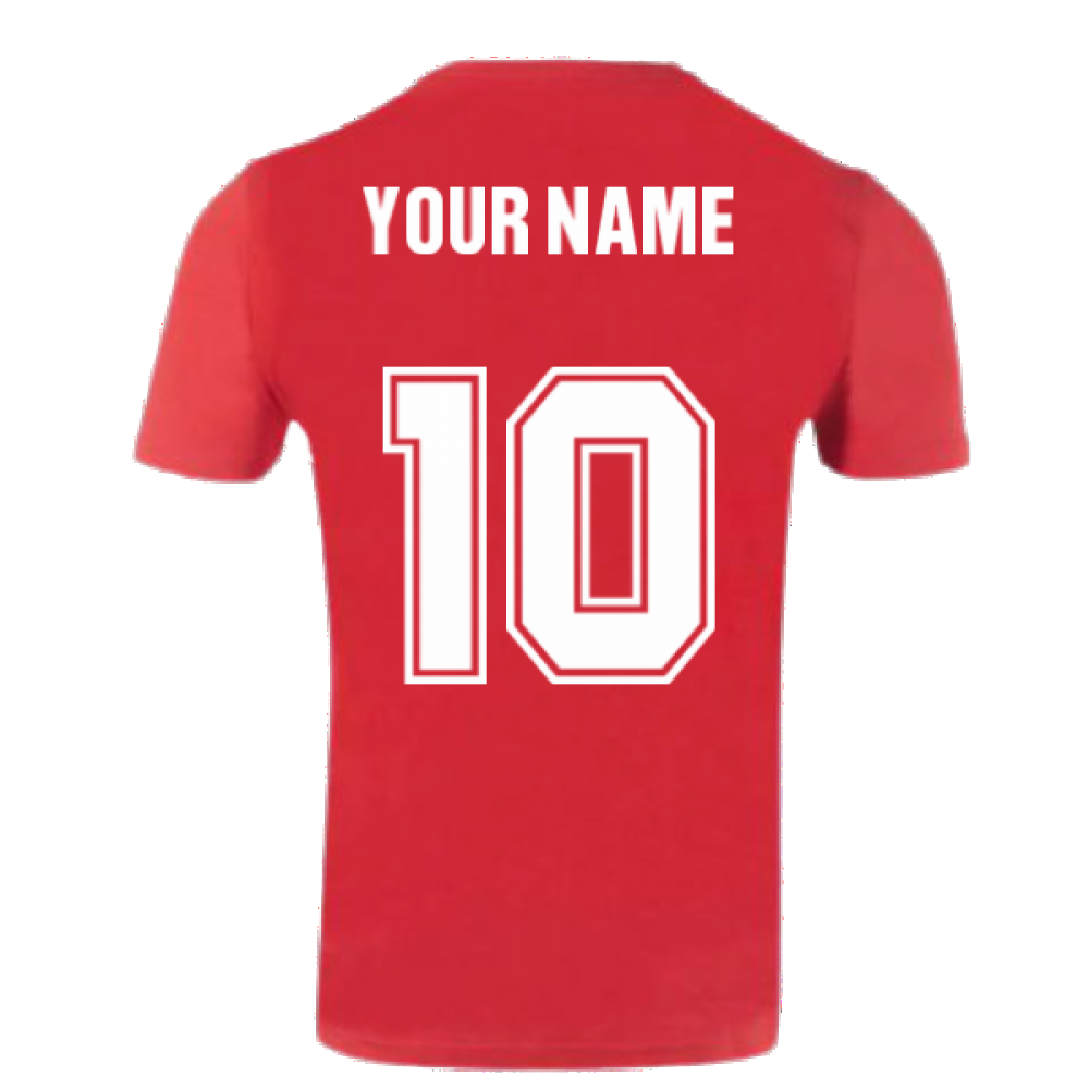 Wales 2021 Polyester T-Shirt (Red) (Your Name) Product - T-Shirt UEFA   