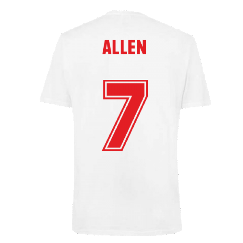 Wales 2021 Polyester T-Shirt (White) (ALLEN 7) Product - T-Shirt UEFA   