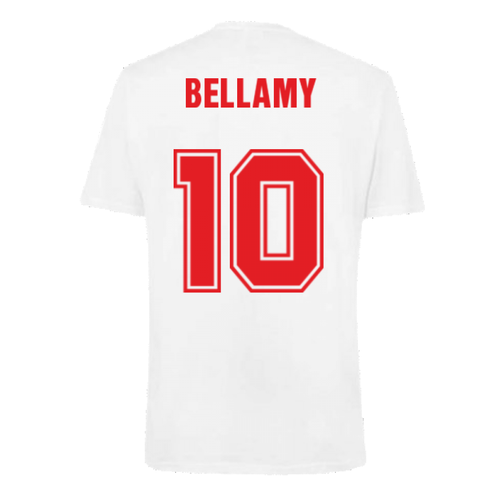 Wales 2021 Polyester T-Shirt (White) (BELLAMY 10) Product - T-Shirt UEFA   