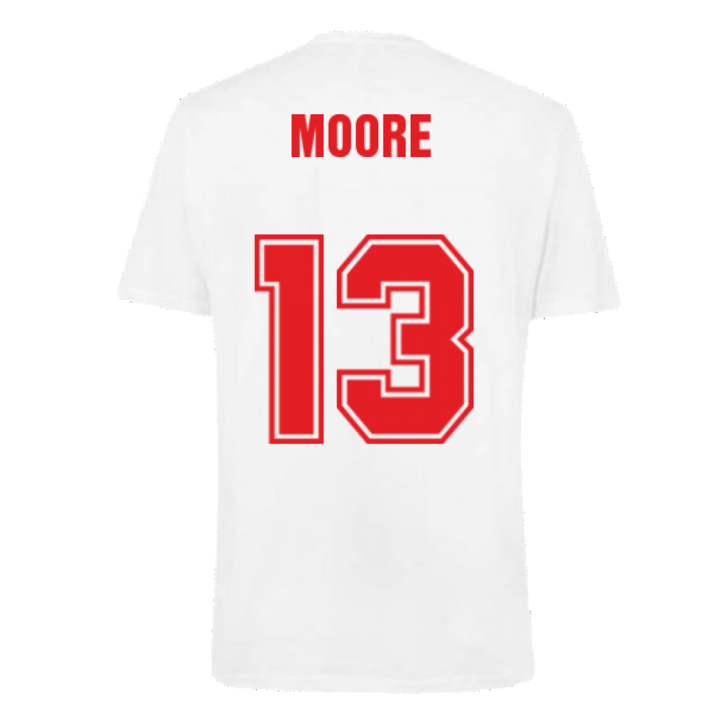 Wales 2021 Polyester T-Shirt (White) (MOORE 13) Product - T-Shirt UEFA   