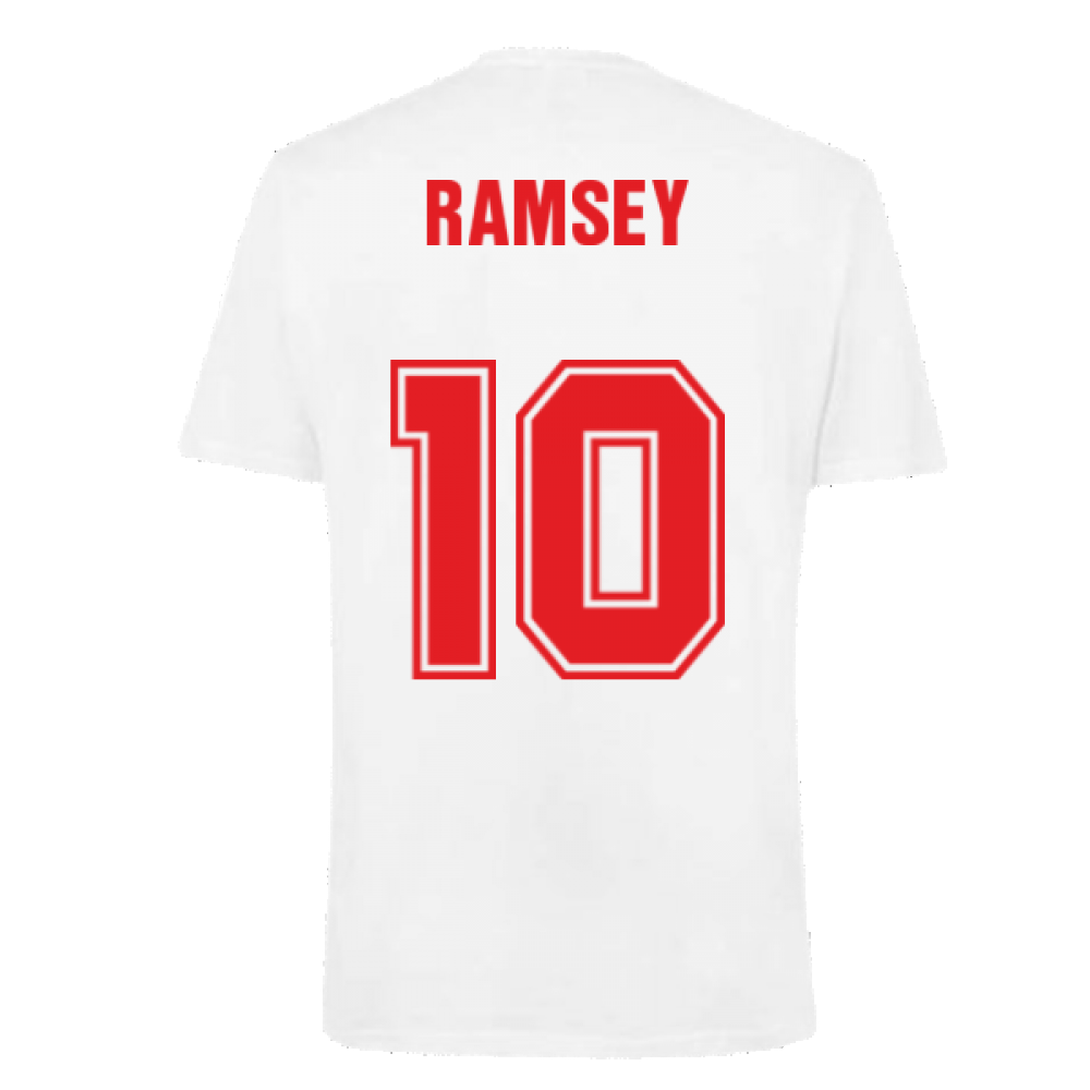 Wales 2021 Polyester T-Shirt (White) (RAMSEY 10) Product - T-Shirt UEFA   
