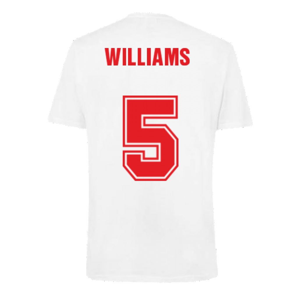 Wales 2021 Polyester T-Shirt (White) (WILLIAMS 5) Product - T-Shirt UEFA   