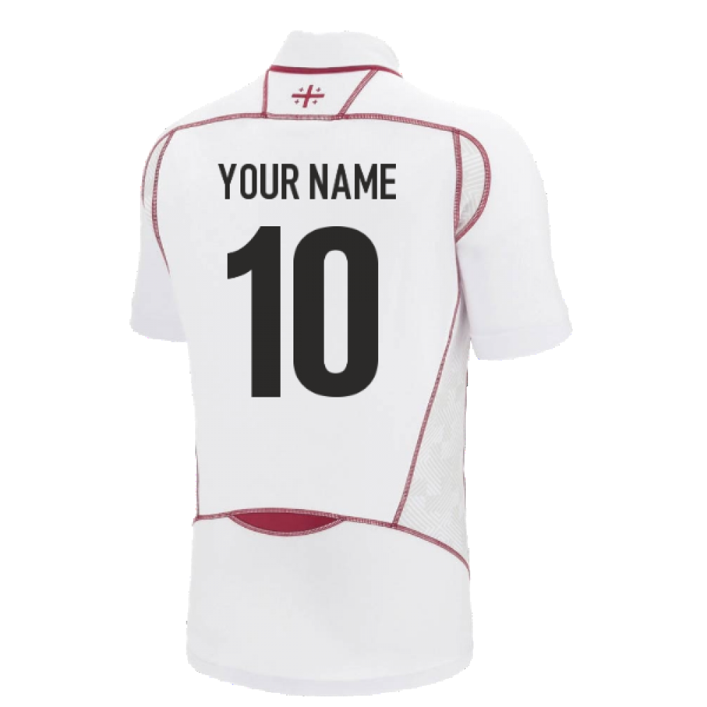 2022-2023 Georgia Rugby Away Shirt (Your Name) Product - Hero Shirts Macron   