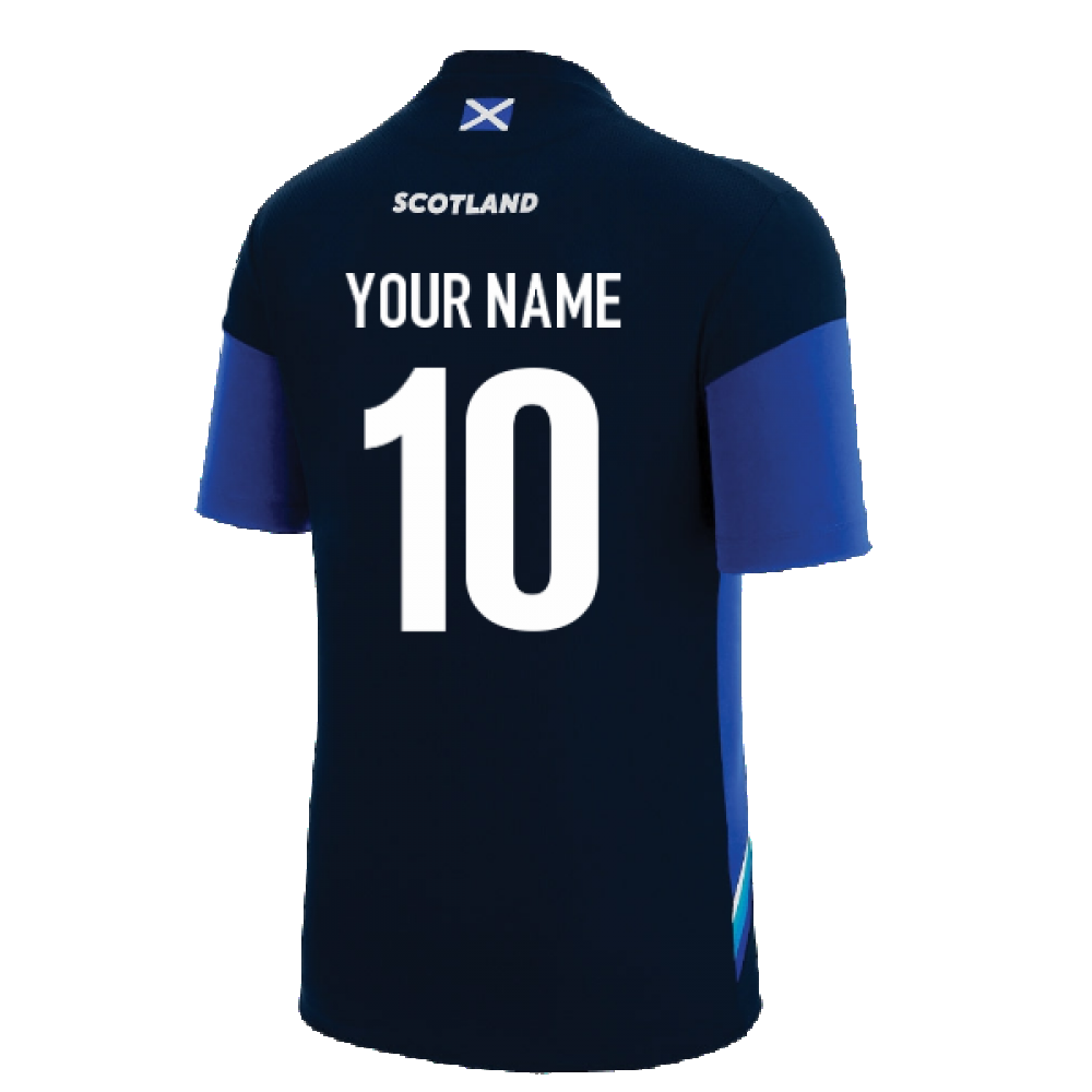 2022-2023 Scotland Player Gym Training T-Shirt (Navy) (Your Name) Product - Hero Shirts Macron   
