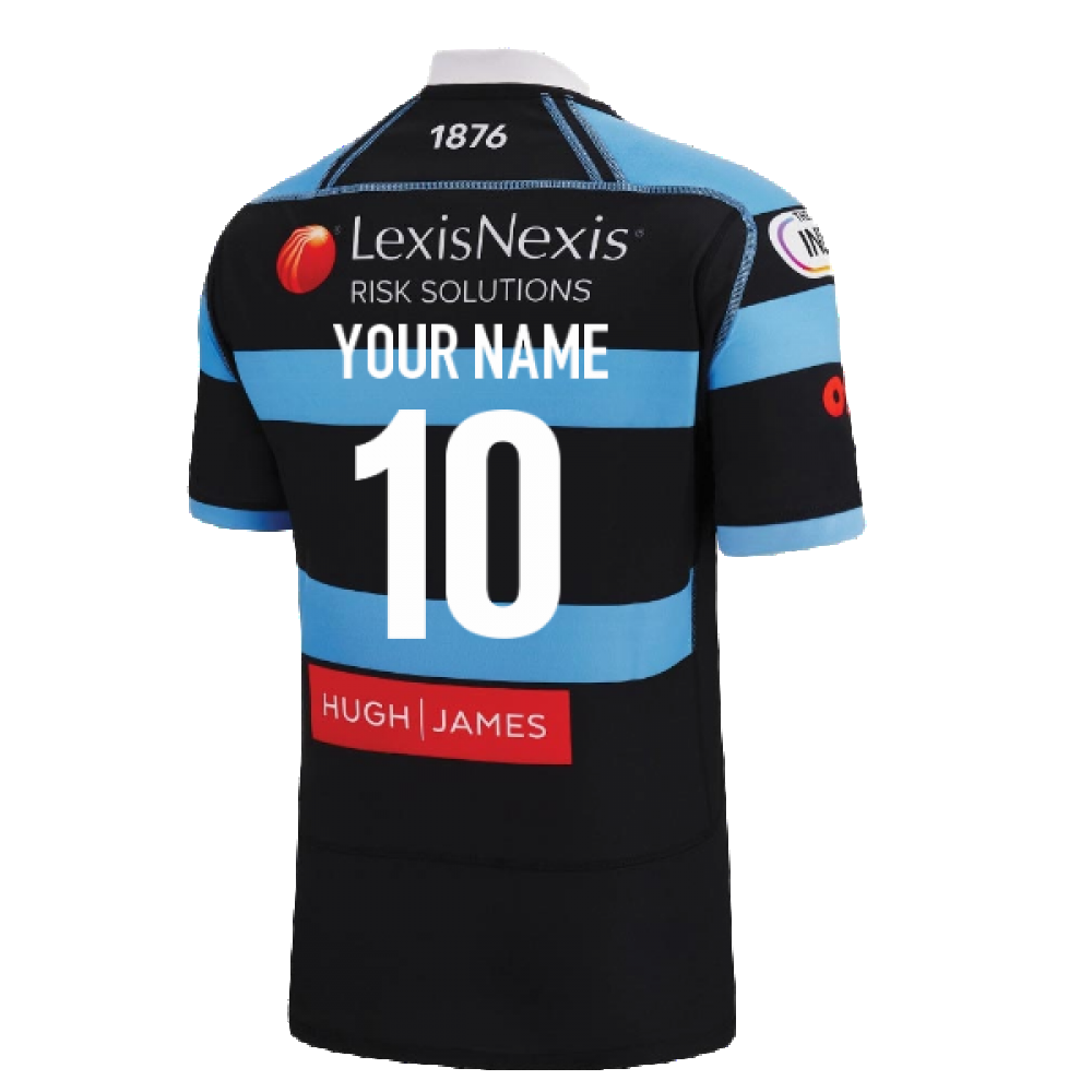 2022-2023 Cardiff Blues Home Rugby Shirt (Your Name) Product - Hero Shirts Macron   