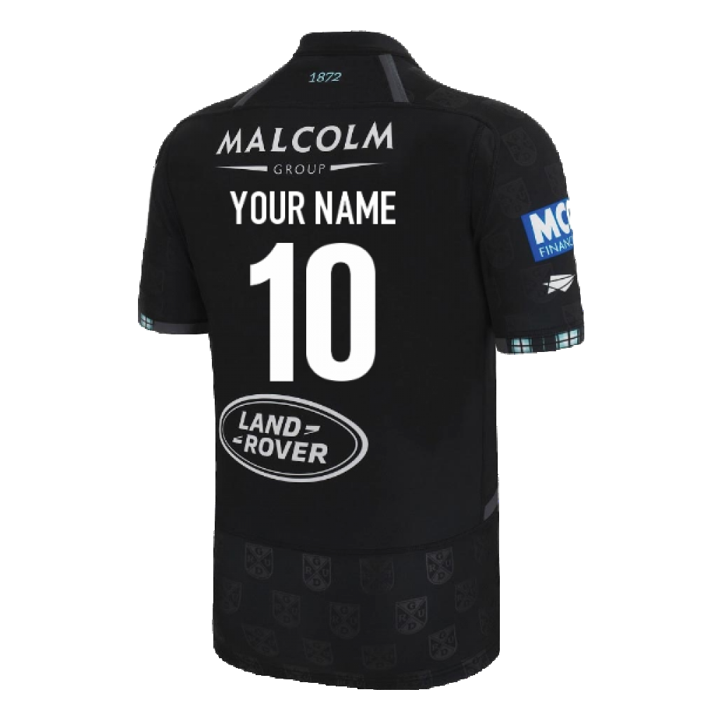 2022-2023 Glasgow Warriors Home Rugby Shirt (Your Name) Product - Hero Shirts Macron   