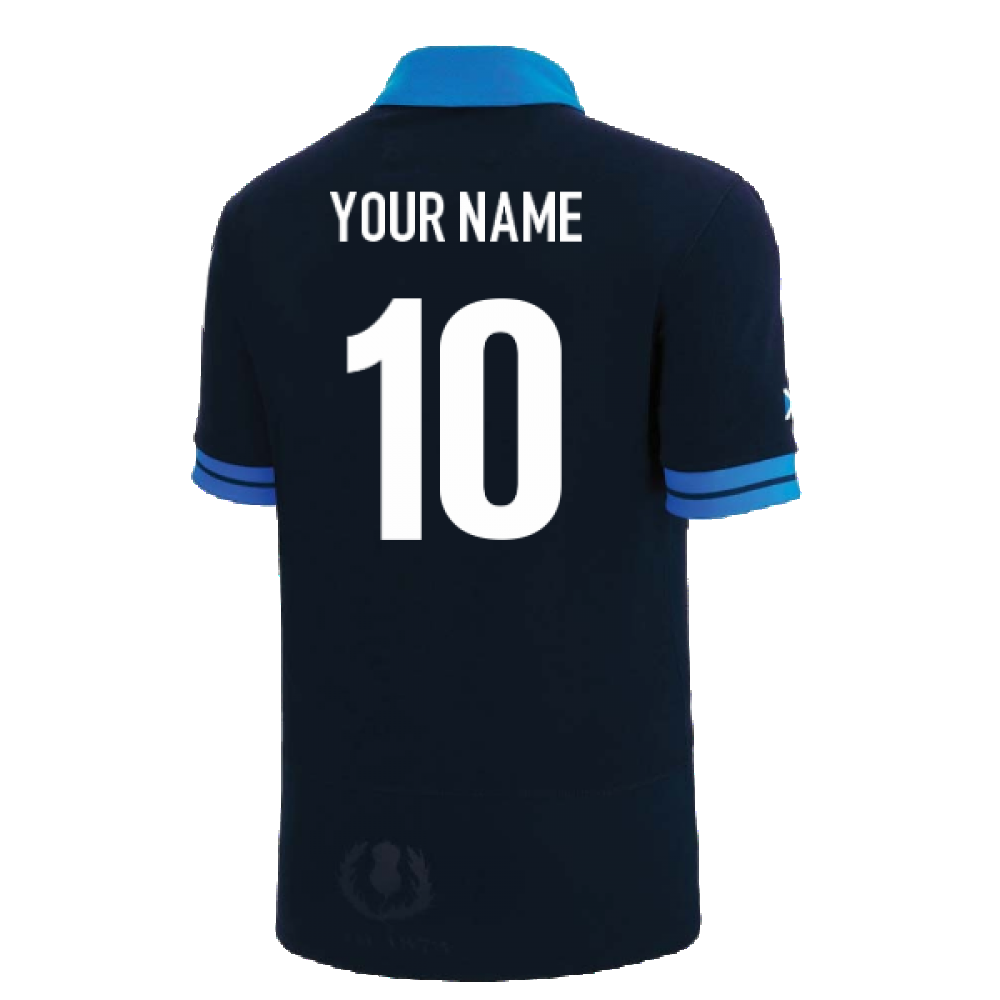 2022-2023 Scotland Home Classic Cotton Rugby Shirt (Your Name) Product - Hero Shirts Macron   