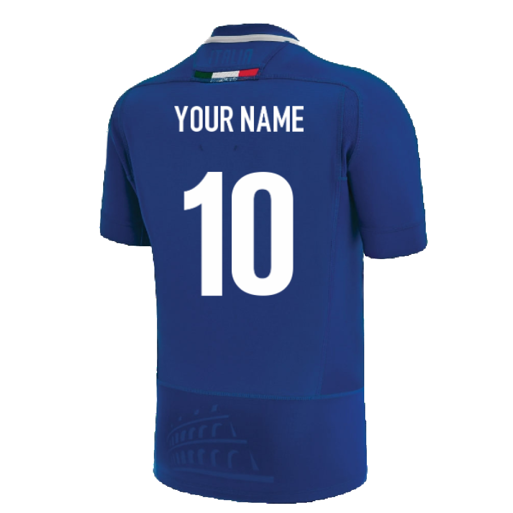 2022-2023 Italy Home Authentic Rugby Shirt (Your Name) Product - Hero Shirts Macron   