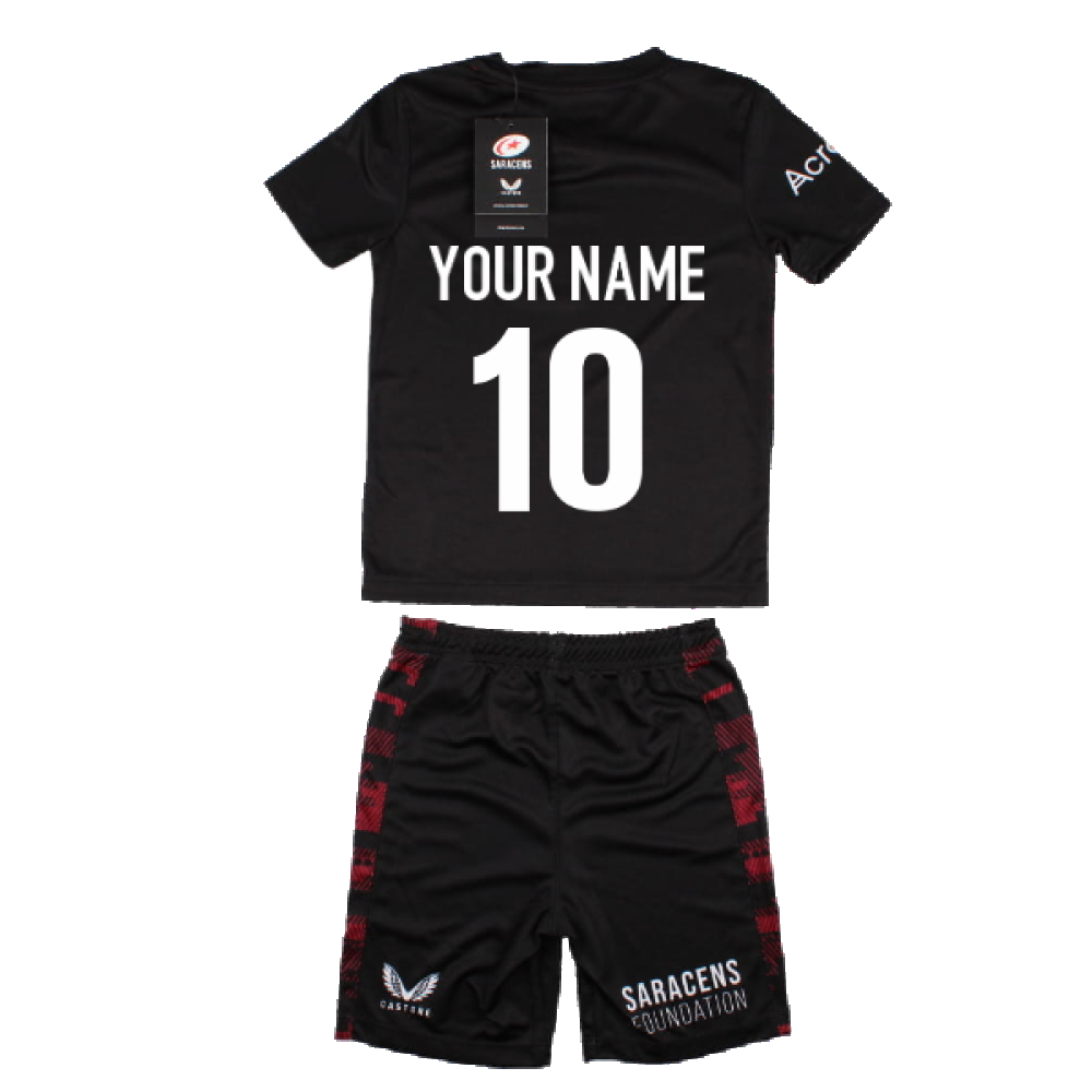 2022-2023 Saracens Infant Home Rugby Kit (Your Name) Product - Hero Shirts Castore   