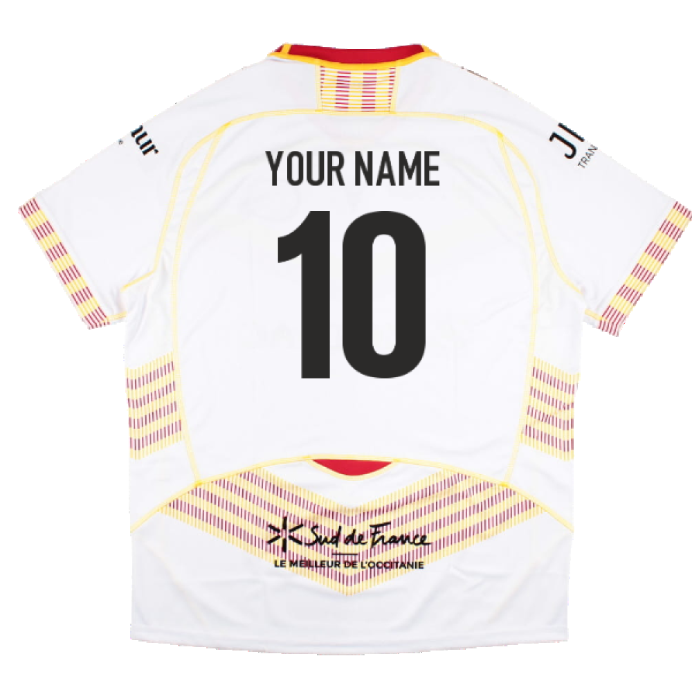 2022-2023 Dragons Catalans Home Rugby Shirt (Your Name) Product - Hero Shirts Macron   