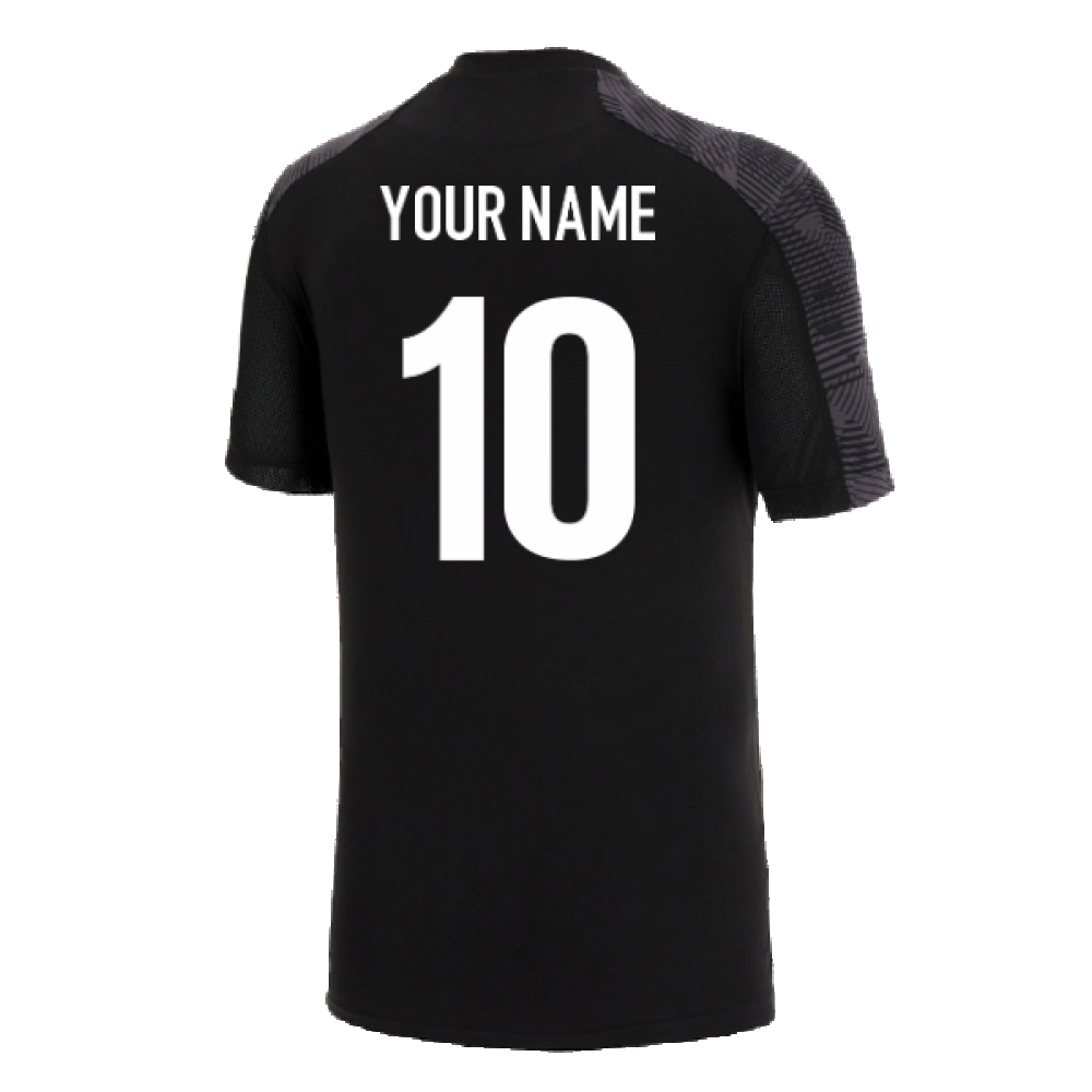 2022-2023 Glasgow Warriors Poly Training Gym Shirt (Black) (Your Name)_2