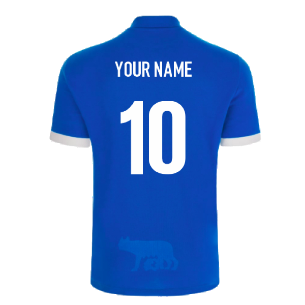 Italy RWC 2023 Home Cotton Rugby Shirt (Your Name) Product - Hero Shirts Macron   