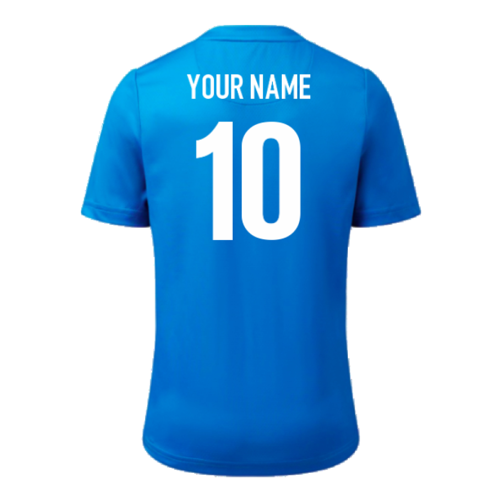 2023-2024 Leinster Rugby Training Tee (Blue) (Your Name) Product - Hero Shirts Castore   