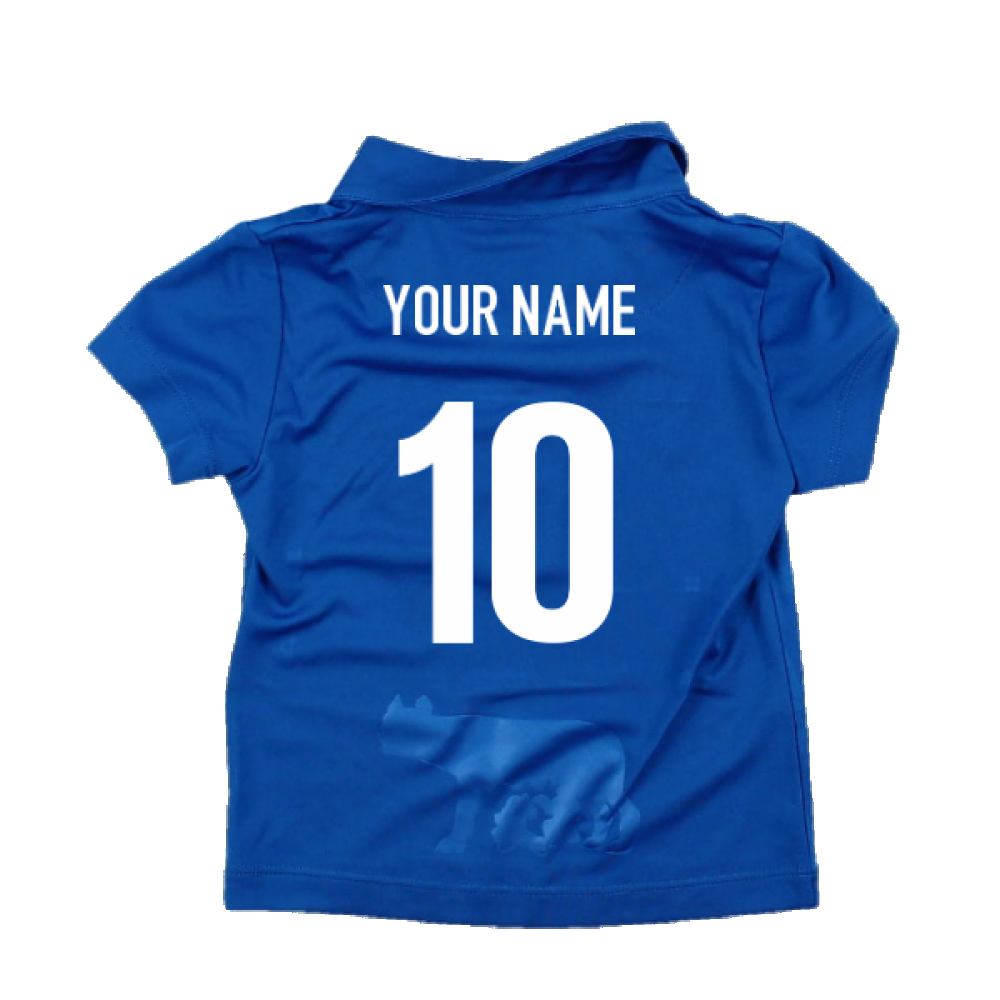 2023-2024 Italy Rugby Home Little Boys Shirt (Your Name) Product - Hero Shirts Macron   