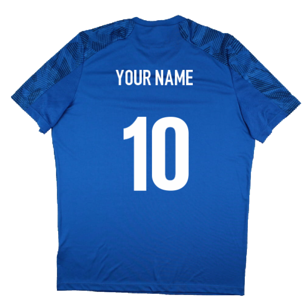 2023-2024 Samoa Rugby Poly Dry Shirt (Royal) (Your Name) Product - Hero Shirts Macron   