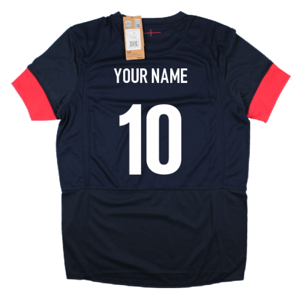 2023-2024 England Rugby Relaxed Training Shirt (Navy Blazer) (Your Name) Product - Hero Shirts Umbro   