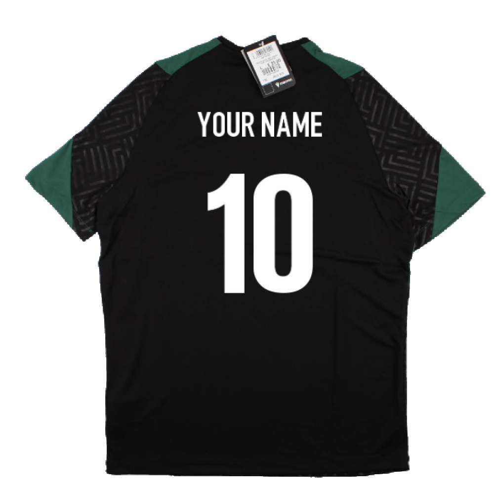 2023-2024 Newcastle Falcons Light Training T-Shirt (Black) (Your Name) Product - Hero Shirts Macron   
