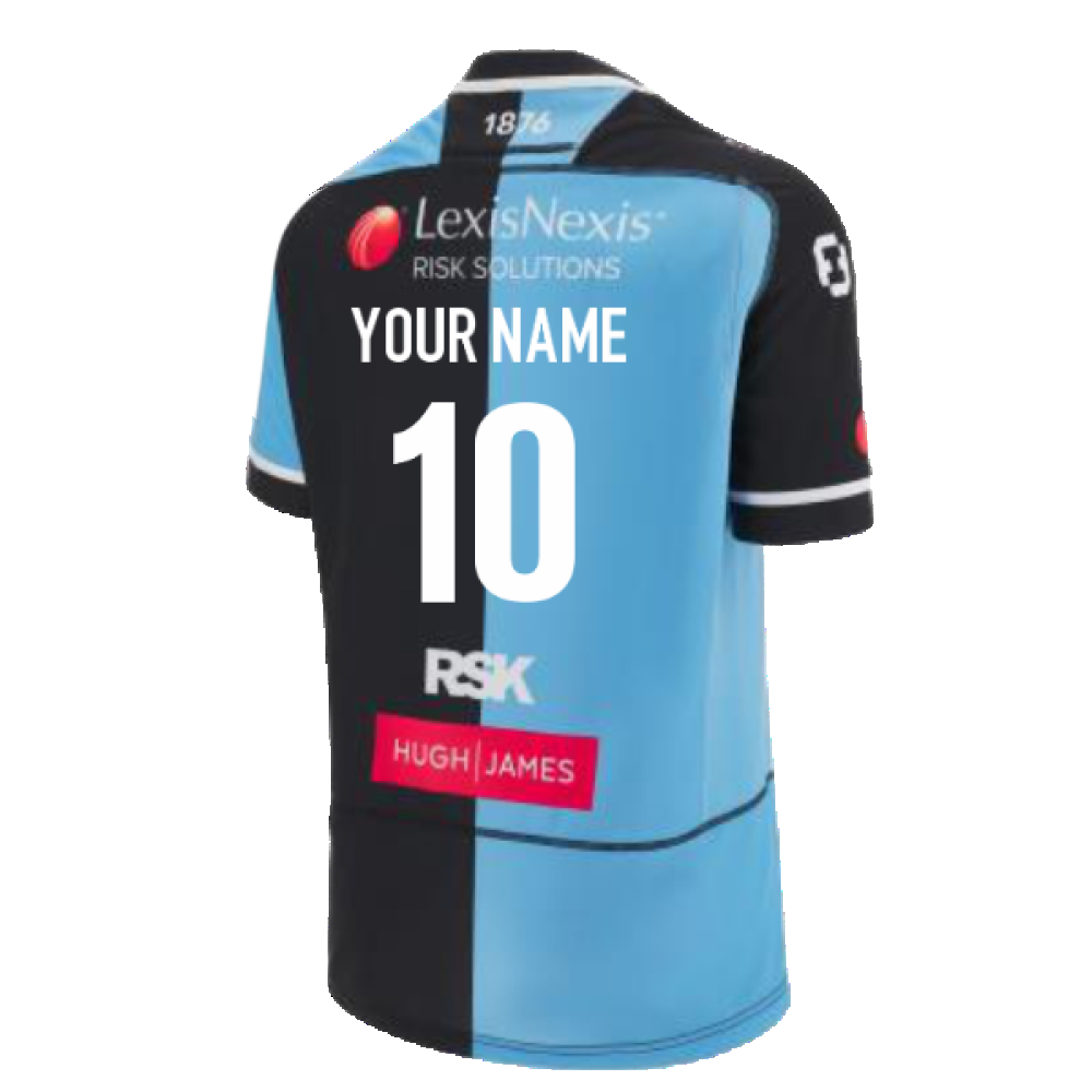 2023-2024 Cardiff Blues Home Rugby Shirt (Your Name) Product - Hero Shirts Macron   
