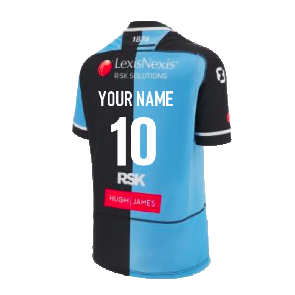 2023-2024 Cardiff Blues Home Rugby Shirt (Kids) (Your Name) Product - Hero Shirts Macron   