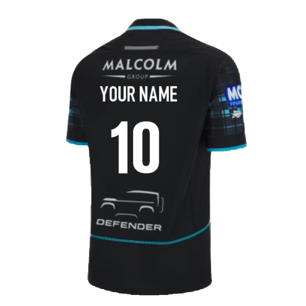 2023-2024 Glasgow Warriors Home Rugby Shirt (Your Name) Product - Hero Shirts Macron   