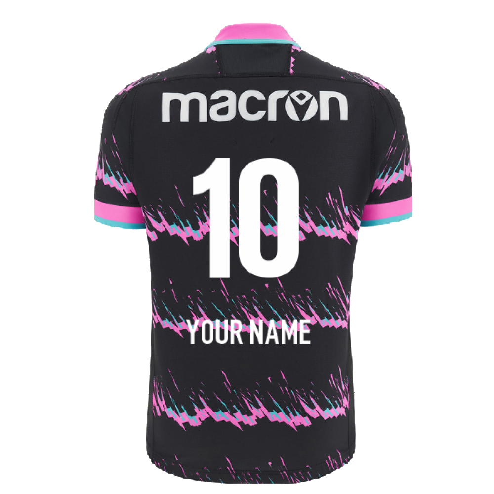 2024-2025 Barbarians Rugby Training Jersey (Black-Pink) (Your Name) Product - Hero Shirts directrugby   