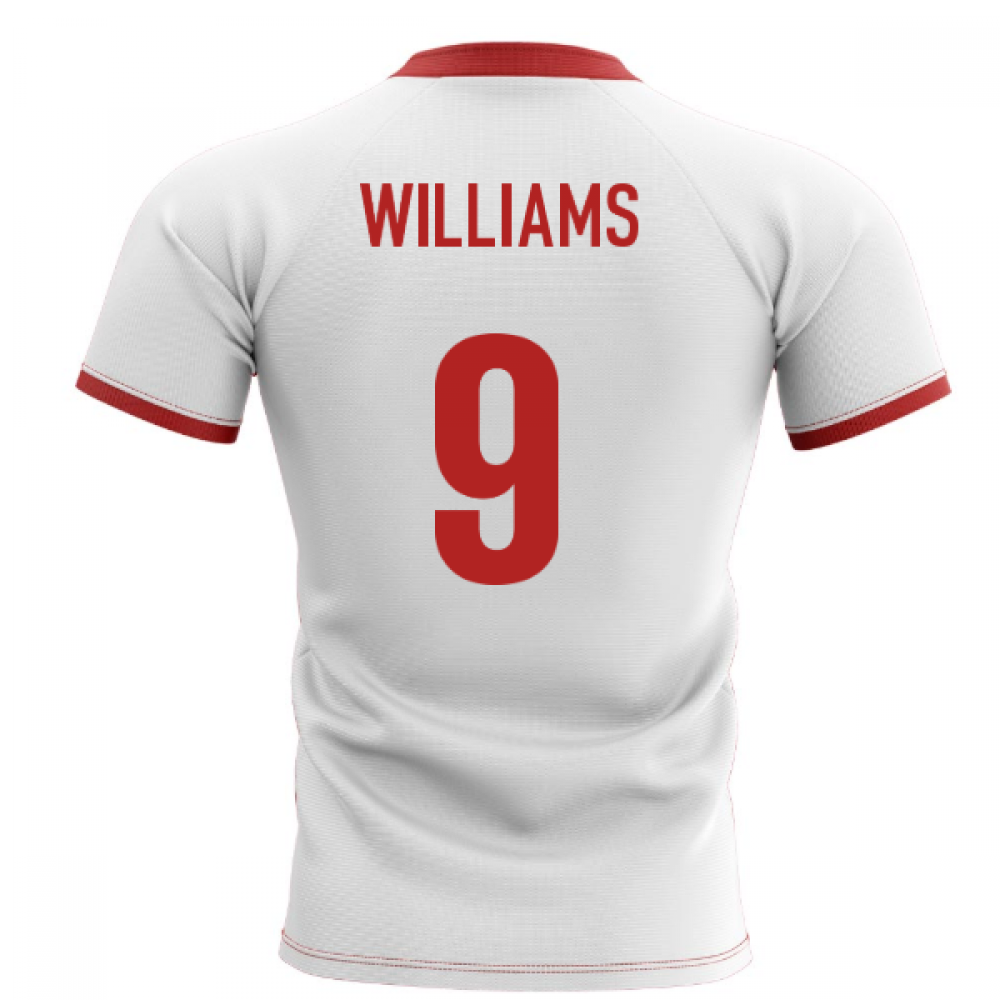 2023-2024 Wales Flag Concept Rugby Shirt (Williams 9) Product - Hero Shirts Airo Sportswear   
