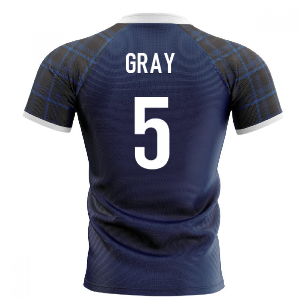 2023-2024 Scotland Home Concept Rugby Shirt (Gray 5) Product - Hero Shirts Airo Sportswear   