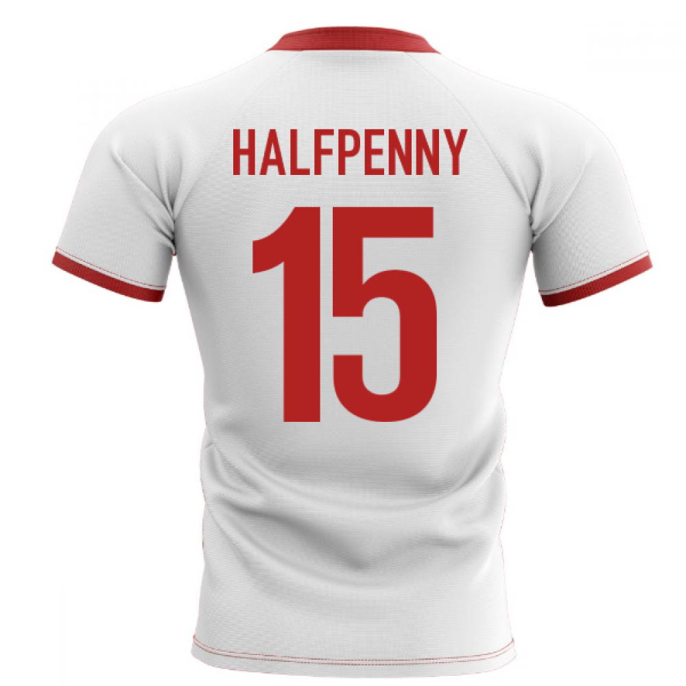 2023-2024 Wales Flag Concept Rugby Shirt (Halfpenny 15) Product - Hero Shirts Airo Sportswear   