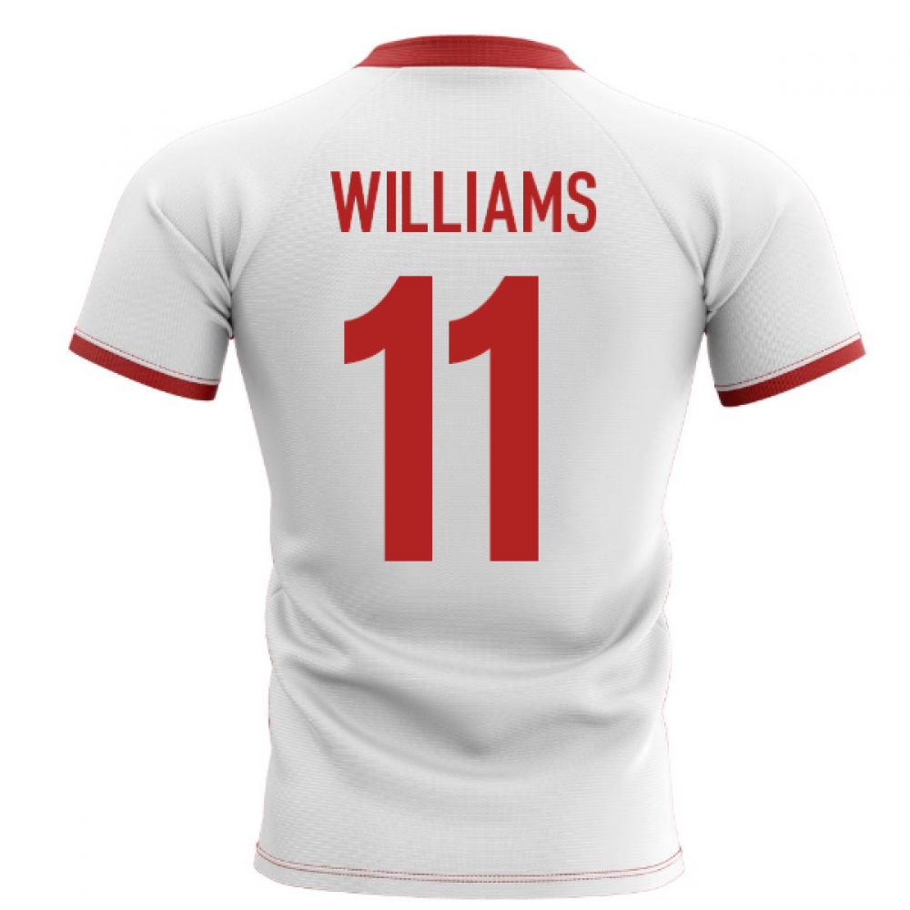 2023-2024 Wales Flag Concept Rugby Shirt (Williams 11) Product - Hero Shirts Airo Sportswear   