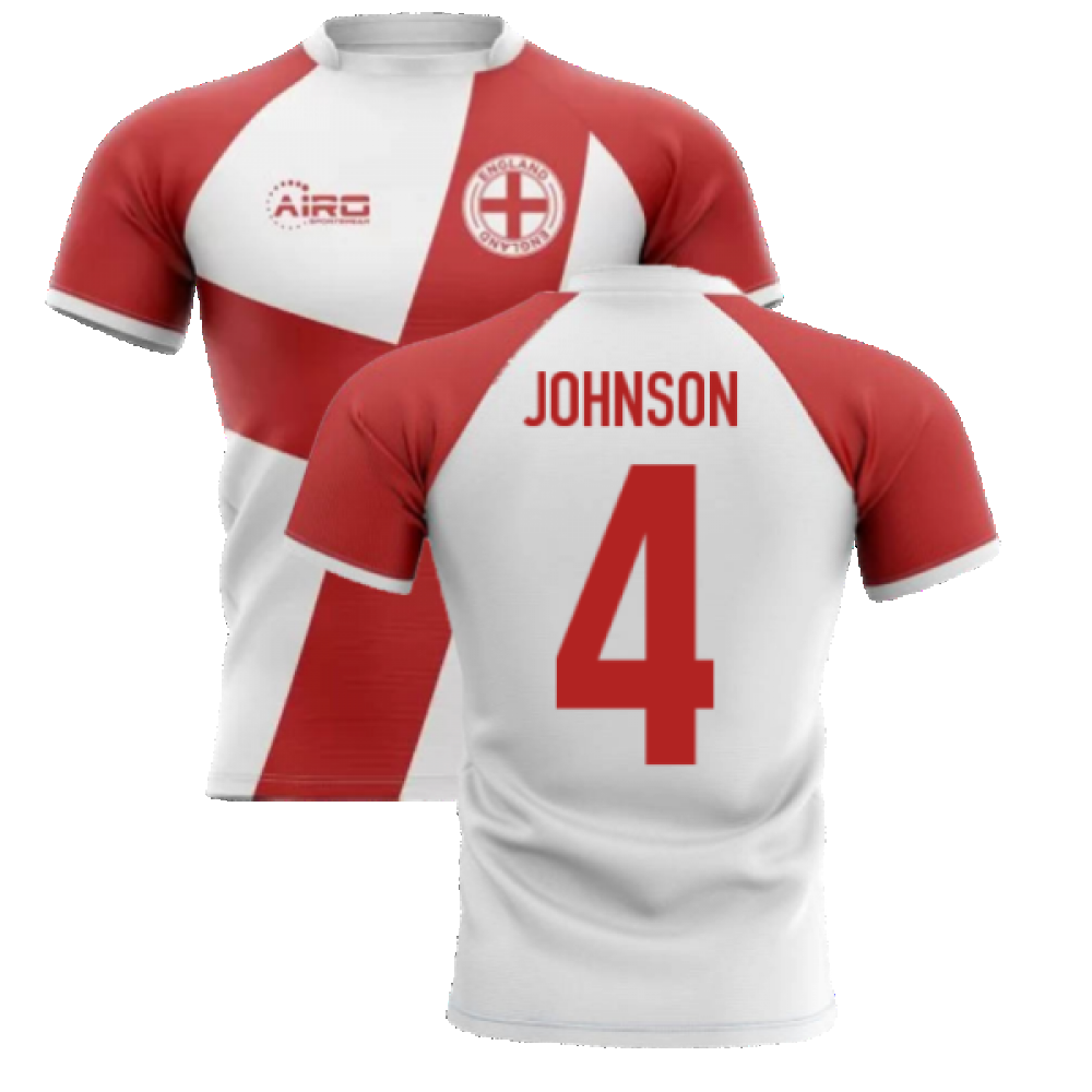 2023-2024 England Flag Concept Rugby Shirt (Johnson 4) Product - Hero Shirts Airo Sportswear   