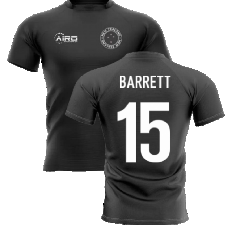 2023-2024 New Zealand Home Concept Rugby Shirt (Barrett 15) Product - Hero Shirts Airo Sportswear   